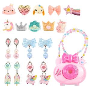 New in the Box! Kids Adjustable Jewelry with Camera Shaped Jewelry Box